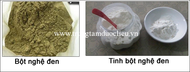 bột nghê đen và tinh bột nghệ đen